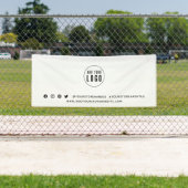 ロゴの追加ソーシャルメディアブランディングマーケティング 横断幕 (インサイチュ)