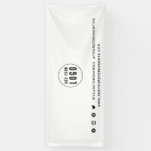 ロゴの追加ソーシャルメディアブランディングマーケティング 横断幕 (縦)