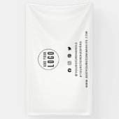 ロゴの追加ソーシャルメディアブランディングマーケティング 横断幕 (縦)