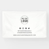 ロゴの追加ソーシャルメディアブランディングマーケティング 横断幕 (横)