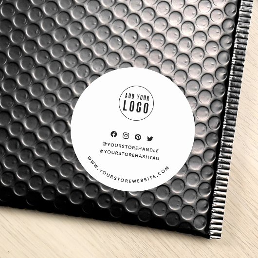 ロゴの追加ソーシャルメディアブランディング ラウンドシール