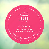 ロゴの追加ソーシャルメディアホワイト縁どカスタム色 ウィンドウサイン (シート3)