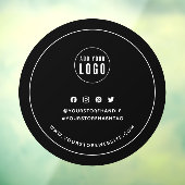 ロゴの追加ソーシャルメディアホワイト縁どカスタム色 ウィンドウサイン (シート3)