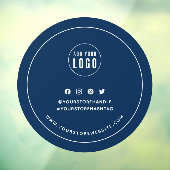 ロゴの追加ソーシャルメディアホワイト縁どカスタム色 ウィンドウサイン (シート3)