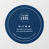 ロゴの追加ソーシャルメディアホワイト縁どカスタム色 ウィンドウサイン (シート)