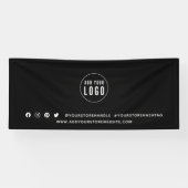 ロゴの追加ソーシャルメディアマーケティングカスタムの色 横断幕 (横)