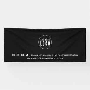 ロゴの追加ソーシャルメディアマーケティングカスタムの色 横断幕