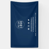 ロゴの追加ソーシャルメディアマーケティングカスタムの色 横断幕 (縦)