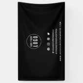 ロゴの追加ソーシャルメディアマーケティングカスタムの色 横断幕 (縦)