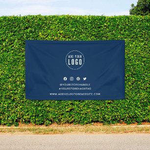 ロゴの追加ソーシャルメディアマーケティングカスタムの色 横断幕