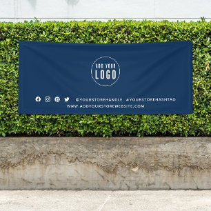 ロゴの追加ソーシャルメディアマーケティングカスタムの色 横断幕