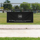 ロゴの追加ソーシャルメディアマーケティングカスタムの色 横断幕 (インサイチュ)