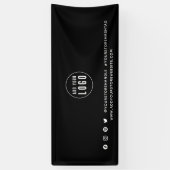 ロゴの追加ソーシャルメディアマーケティングカスタムの色 横断幕 (縦)