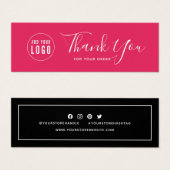 ロゴの追加ソーシャルメディア感謝の編集可能な色 (正面&裏面)