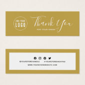 ロゴの追加ソーシャルメディア感謝の編集可能な色 (正面&裏面)