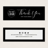 ロゴの追加ソーシャルメディア感謝の編集可能な色 (正面&裏面)