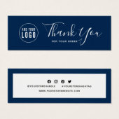 ロゴの追加ソーシャルメディア感謝の編集可能な色 (正面&裏面)