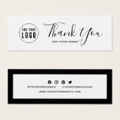 ロゴの追加ソーシャルメディア感謝の編集可能な色 (正面&裏面)