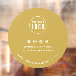 ロゴの追加ソーシャルメディア編集可能背景 ウィンドウサイン