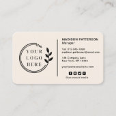 ロゴの追加ソーシャルメディアQRコードバス企業のイン 名刺 (正面)