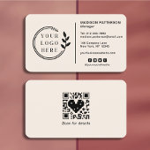 ロゴの追加ソーシャルメディアQRコードバス企業のイン 名刺