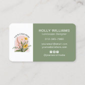 ロゴの追加ソーシャルメディアQRコードバス企業のイン 名刺 (正面)