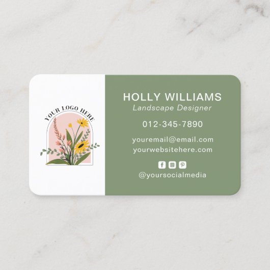 ロゴの追加ソーシャルメディアQRコードバス企業のイン 名刺 (正面)