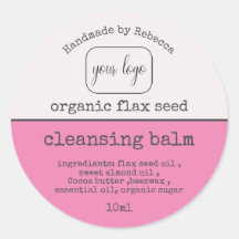 ロゴの追加ナチュラル美しいピンク製品ラベル