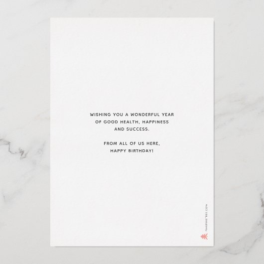 ロゴの追加ネイビーブルーオレンジ花火大会グループ誕生日 箔招待状 (裏面)