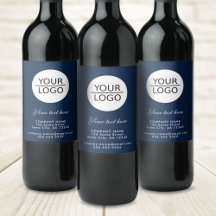 ロゴの追加ネイビーブルーカスタム文字プロモーション