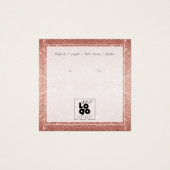 ロゴの追加バラ金ゴールドグリッターイヤリングディスプレイカード (正面)