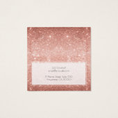 ロゴの追加バラ金ゴールドグリッターイヤリングディスプレイカード (裏面)