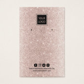 ロゴの追加バラ金ゴールドグリッターイヤリングディスプレイ (正面)