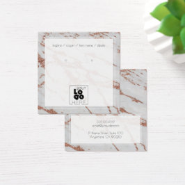 ロゴの追加バラ金ゴールドグリッター大理石イヤリングディスプレイ