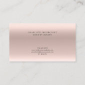 ロゴの追加バラ金ゴールド美容師とメイクアップアーティスト 名刺 (裏面)