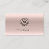 ロゴの追加バラ金ゴールド美容師とメイクアップアーティスト 名刺 (正面)