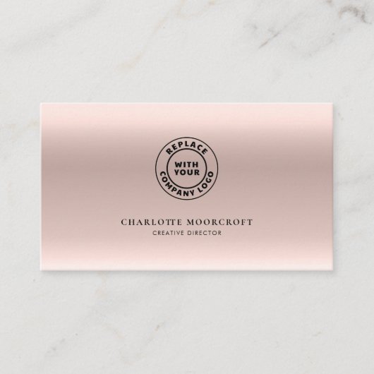 ロゴの追加バラ金ゴールド美容師とメイクアップアーティスト 名刺 (正面)