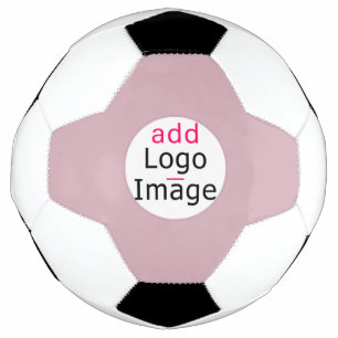 ロゴの追加ビジネスほこりっぽいバラピンクの色合い サッカーボール