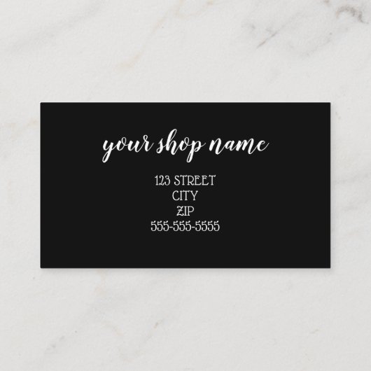 ロゴの追加ビジネスギフト券のマーケティング 名刺 (裏面)