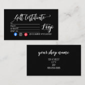 ロゴの追加ビジネスギフト券のマーケティング 名刺 (正面/裏面)