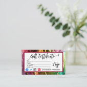 ロゴの追加ビジネスギフト証明書のマーケティング 名刺 (スタンド正面)