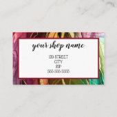 ロゴの追加ビジネスギフト証明書のマーケティング 名刺 (裏面)