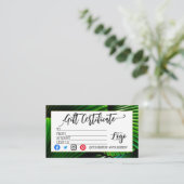 ロゴの追加ビジネスギフト証明書のマーケティング 名刺 (スタンド正面)