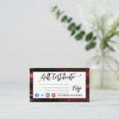 ロゴの追加ビジネスギフト証明書のマーケティング 名刺 (スタンド正面)