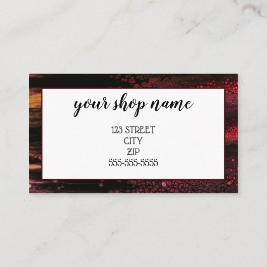 ロゴの追加ビジネスギフト証明書のマーケティング 名刺 (裏面)