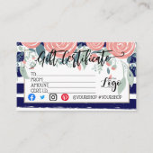 ロゴの追加ビジネスギフト証明書のマーケティング 名刺 (正面)