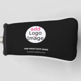 ロゴの追加ビジネスシックでカスタマイズ可能なブラック ゴルフヘッドカバー