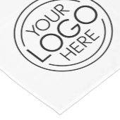 ロゴの追加ビジネスモダンミニマリスト – 白 ショートテーブルランナー (コーナー)