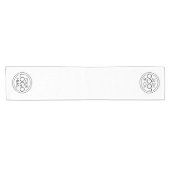 ロゴの追加ビジネスモダンミニマリスト – 白 ショートテーブルランナー (横)