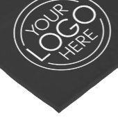 ロゴの追加ビジネスモダンミニマリスト – 黒 ショートテーブルランナー (コーナー)